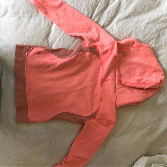 Lululemon Neon Coral Scuba Hoodie Size 6 - Picture 5 of 8